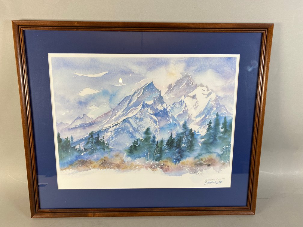Signed And Numbered Framed And Matted Original Art By Langlois