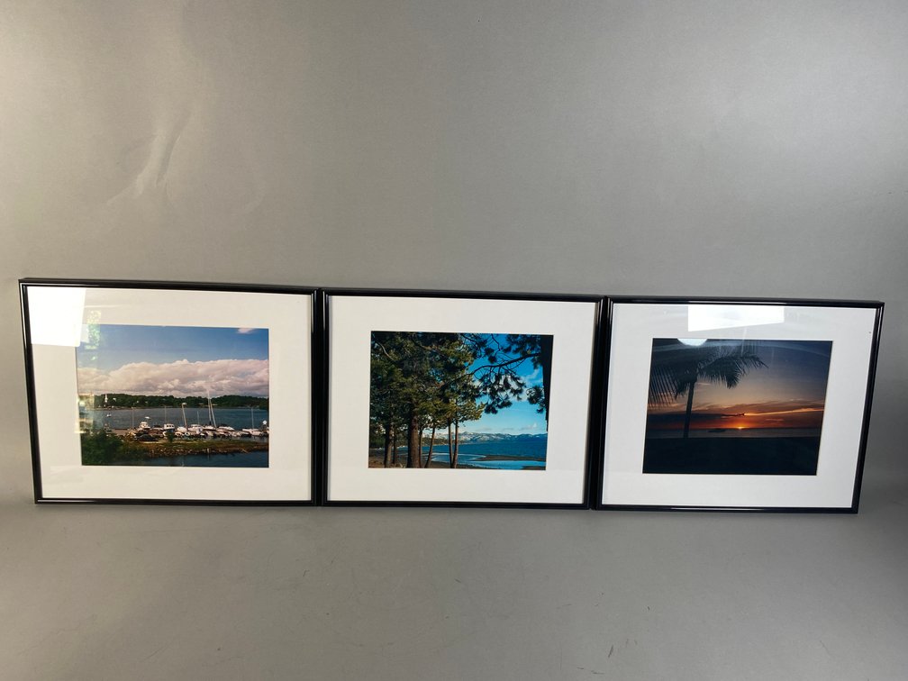 (3) Framed And Matted Seascape Photographs