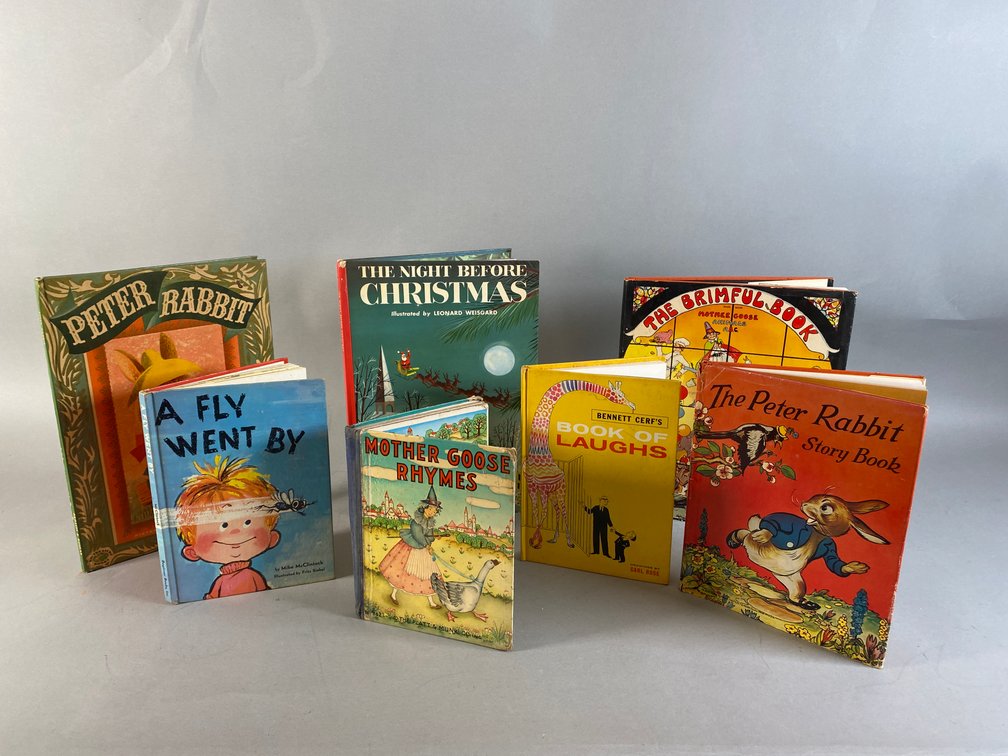 (7) 1950s & 60s Vintage Children's Books, Including Peter Rabbit, The Night Before Christmas, Mother Goose And More!