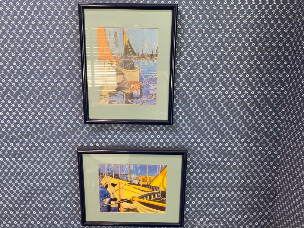 (2) Framed And Matted Original Harbor Scenes Signed By Artist Lynn Berk
