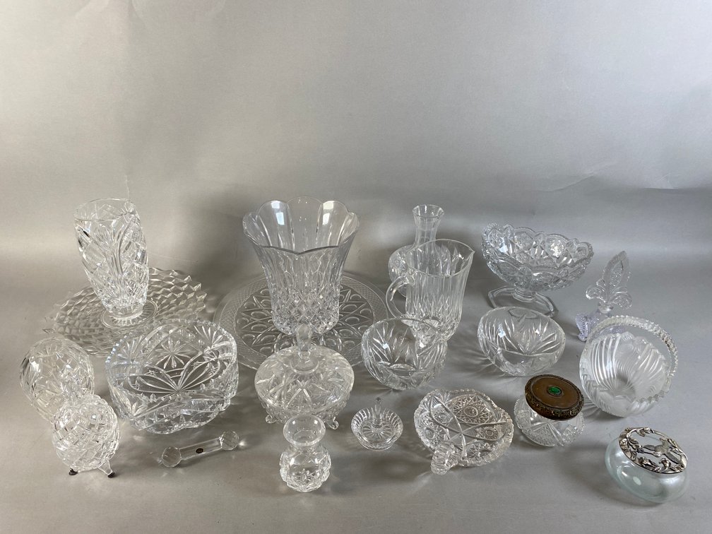 (20) Plus Piece Collection Of Vintage Cut Crystal