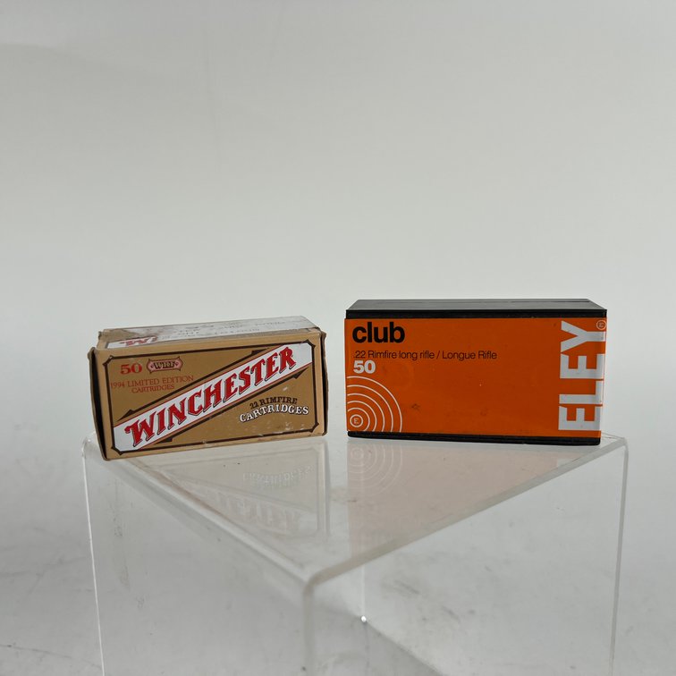 (1) 50 Rd Box of Wichester Limited Edition 22 WRF 45 Gr & (1) 50 Rd Box of Club 22 Rimfire Long Rifle