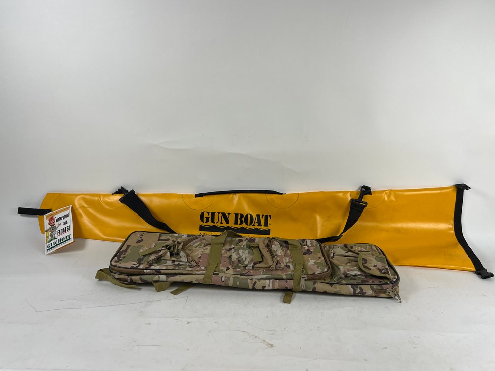 (1) DriTite GUN BOAT Waterproof Gun Sleeve & (1) Tactical Multicam Padded Soft Rifle Case