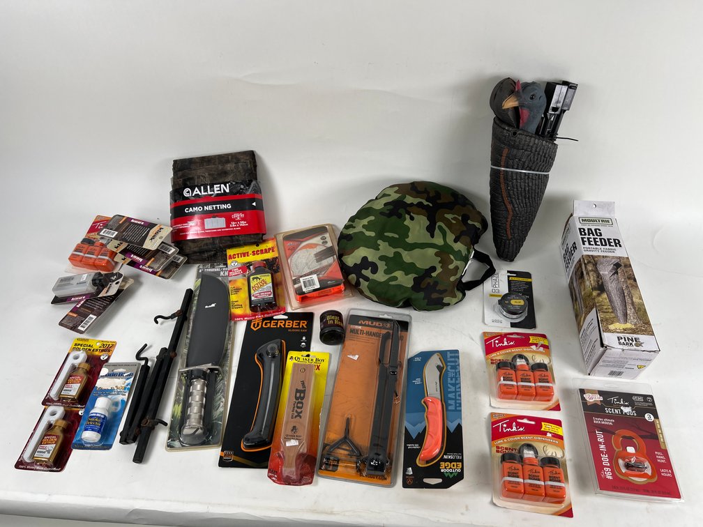 Assortment of Hunting Supplies