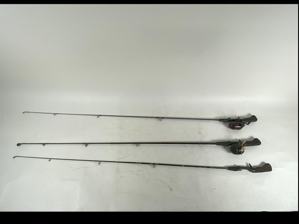 (1) SilStar 1200-60SC 6' Rod with a Zebco 202 Reel, (1) Shakespeare Rainbow 5' Rod and Reel, & (1) Johnson Crappie Pro JCR-1 5' Rod