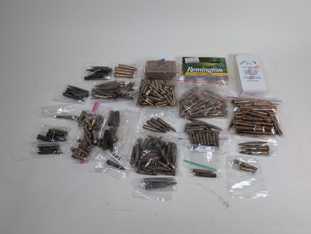 Assortment of 150 +/- Rounds of Live & Blank Rifle Ammunition of different Calibers