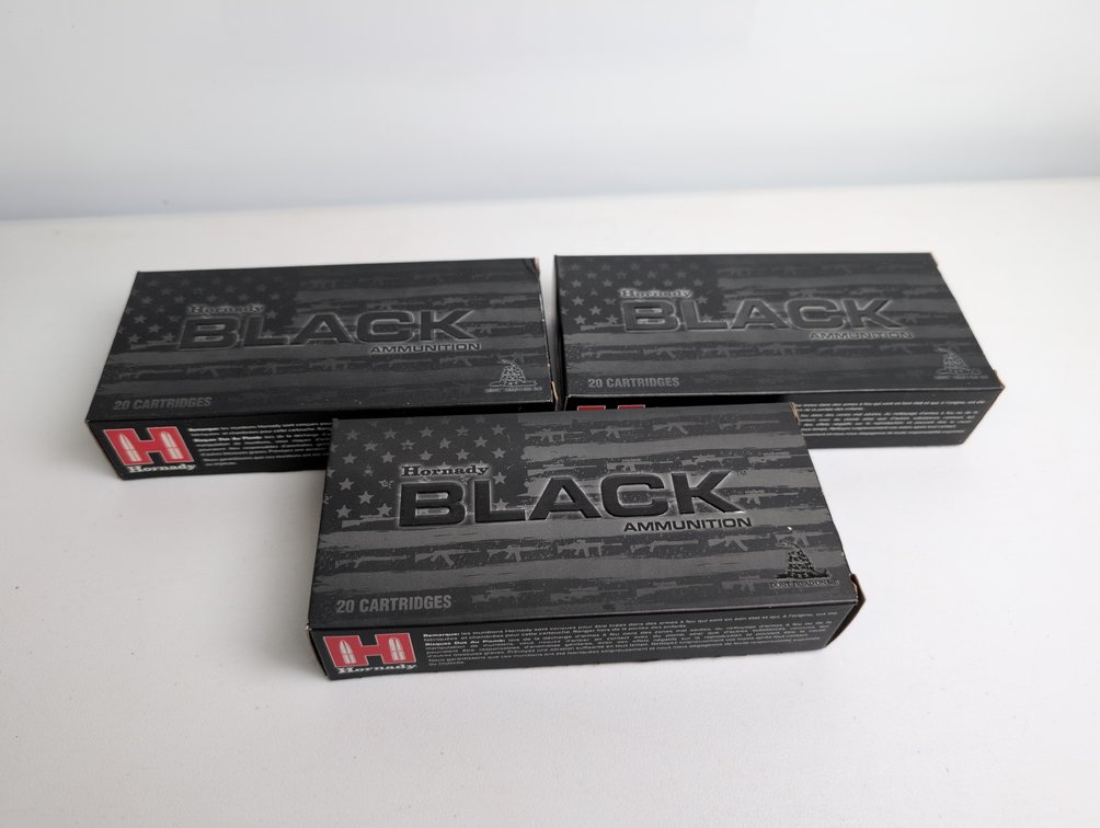 (60) Rounds of Hornady Black 450 Bushmaster 250 Gr, FTX