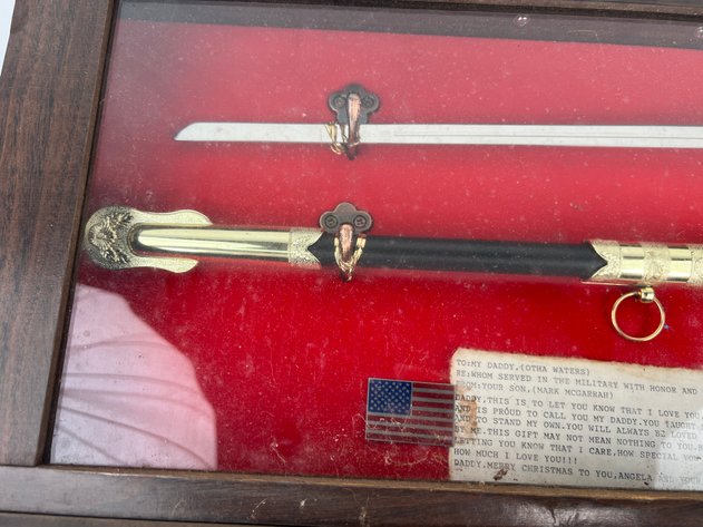 Image for Decorative Korean Military-style Oficers Sword with Ornate Gold Trim