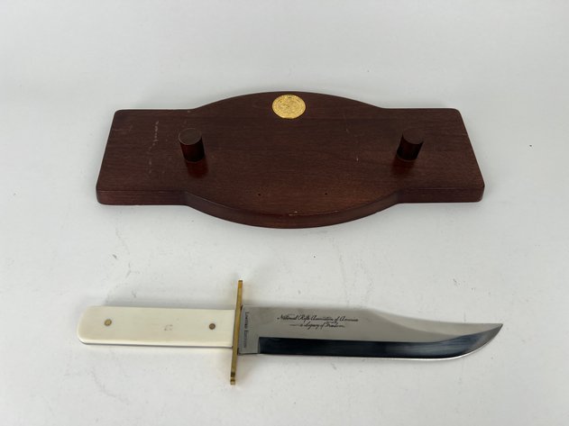Image for (1) Limited Edition National Rifle Association Legacy of Freedom Bowie Knife With Wall Mount