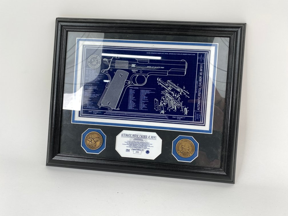 NRA M1911 Framed Diagram Ltd Ed. 283/500