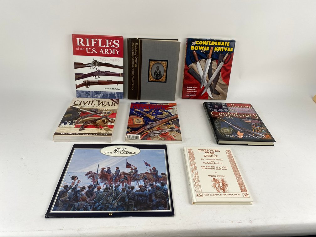 Group of Books about Civil war Equitment and Firearms