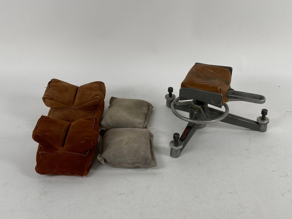 (1) Gene Breecher Rifle Rest & Assortment of Gun Rest Bags