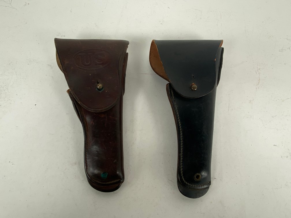 (2) WW II U.S. Military Leather Pistol Holsters