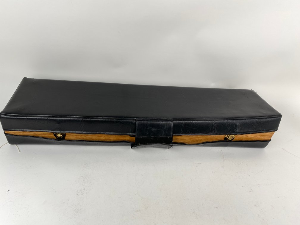 (1) Wooden Padded Gun Case With A Metal Nameplate That's Titled " Winchester 67" & A Black Leather outer Cover