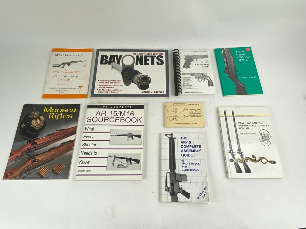 Group of Firearm Guide Books, Source Books, and Historic Books & (1) Illistrated History Book for Bayonets