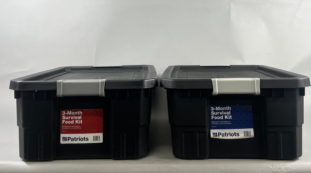Tote 1 & 2 4Patriot 3-Month Survival Food Kit