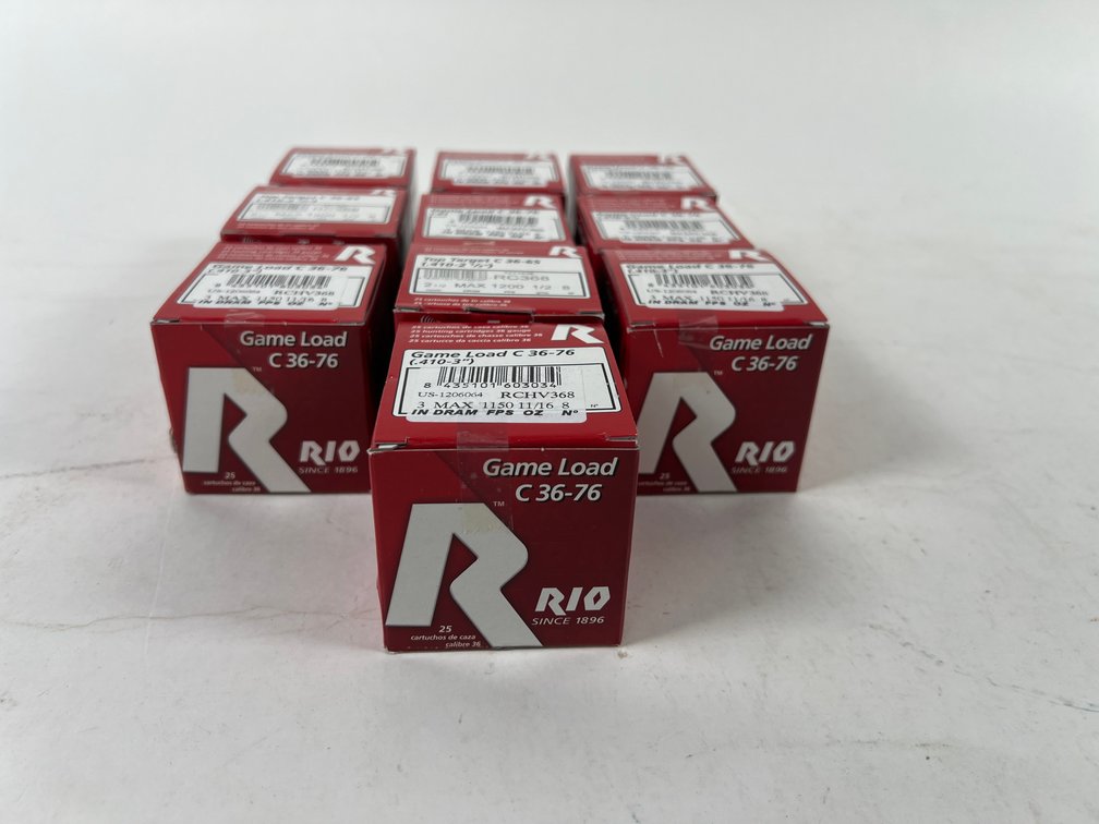 250 +/- Rio.410 Ga 2 1/2", 1200 Velocity, 1/2 Oz, 8 Shot Shells