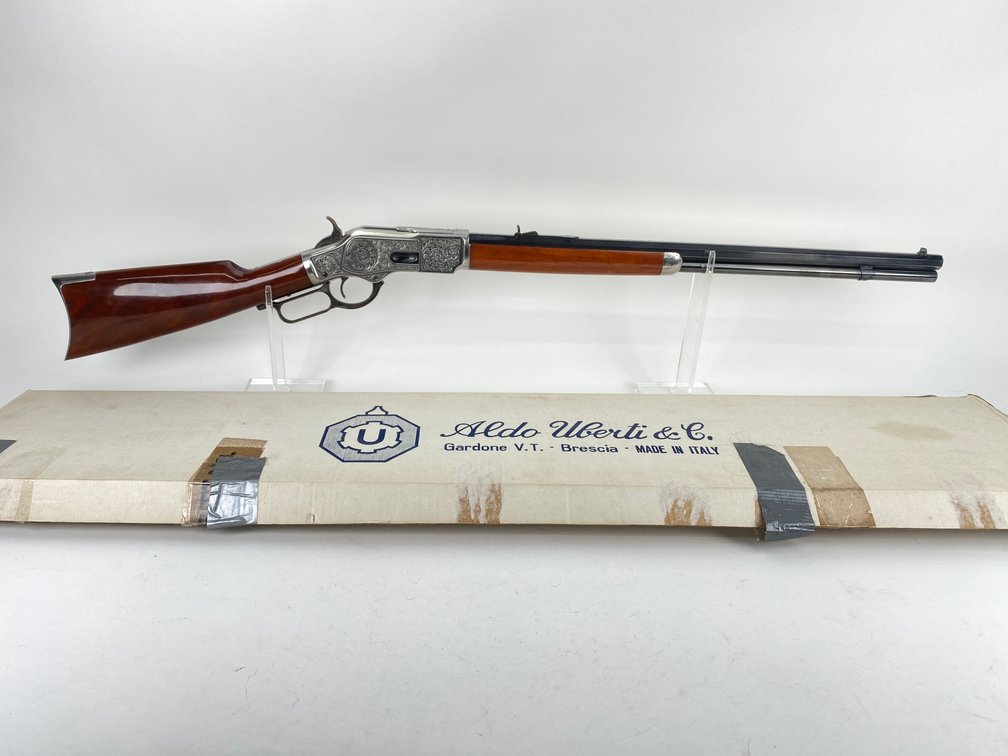 Highly Engraved Uberti Model 1873"An Engraver's Tribute to Ulrich Family" Lever-Action Rifle 44 WCF