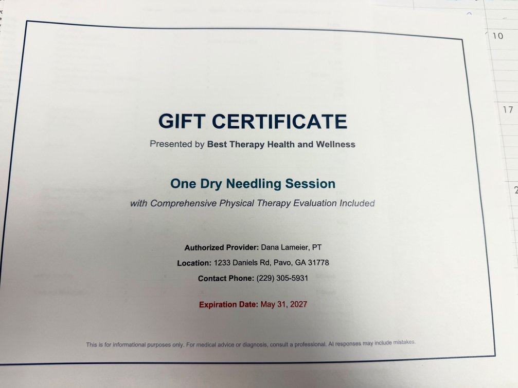 Best Therapy Health and Wellness - Dry Needling