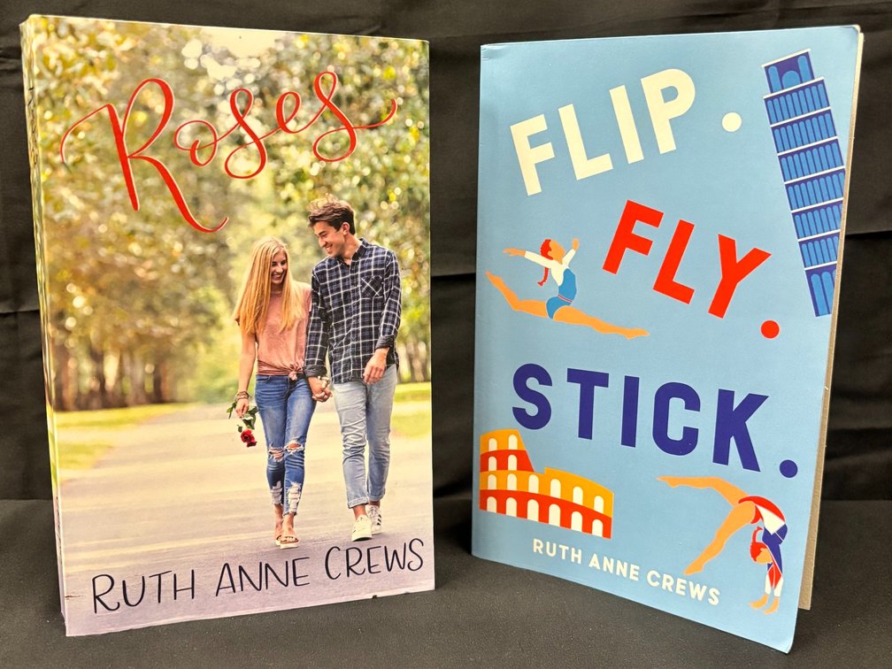 Two signed books written by local author, Ruth Anne Crews