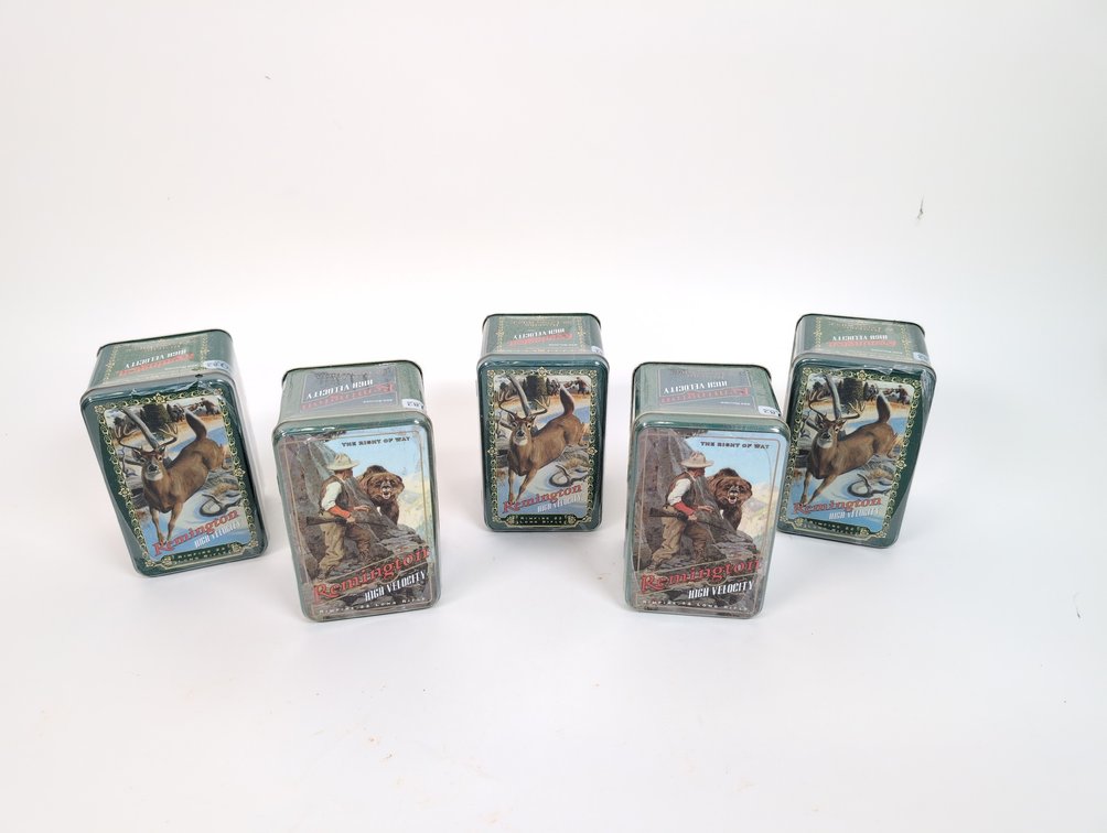 (5) Sealed Remington.22 Long Rifle Ammo Cans