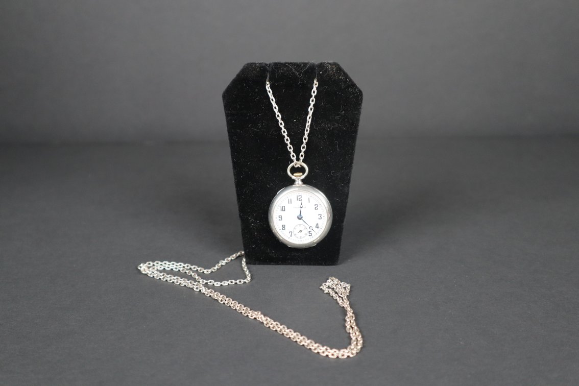 Imperial Sterling Silver Watch on Chain