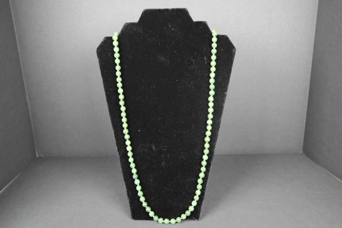 Jade Beaded 31"L Necklace, B Grade