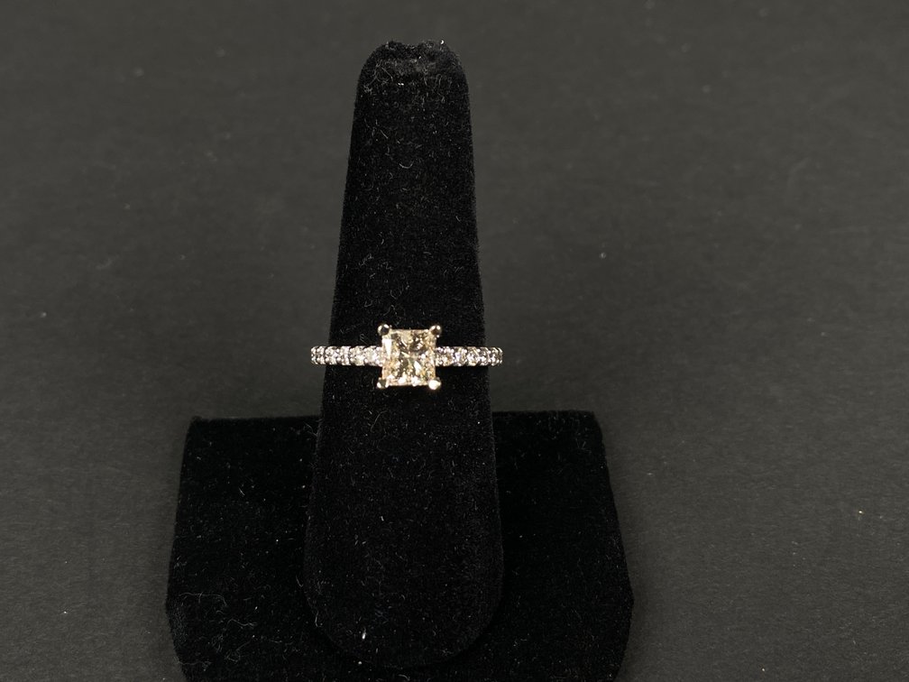 14kt White Gold Princess Cut Diamond Ring