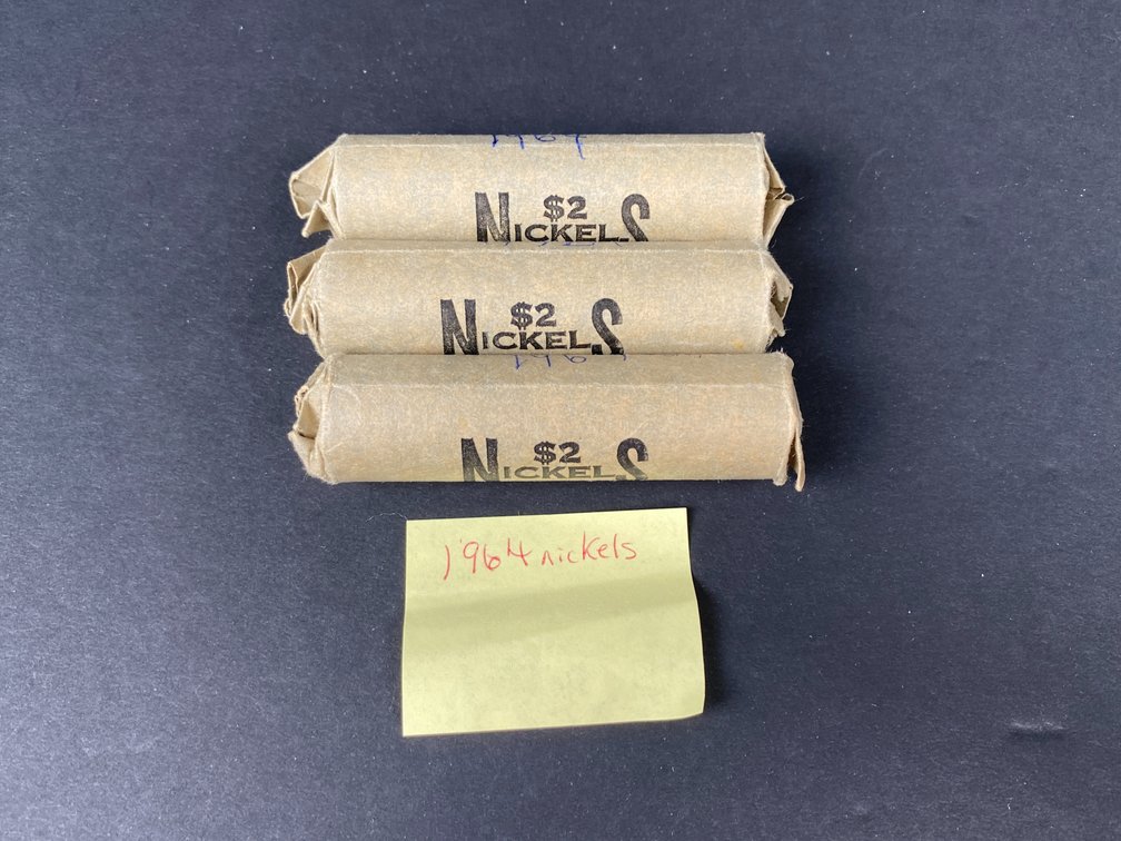 (3) Rolls of 1964 Nickels