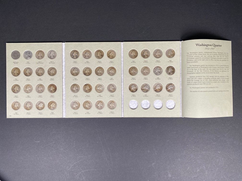 (44) Washington Quarter Complete Set from 1932-1947
