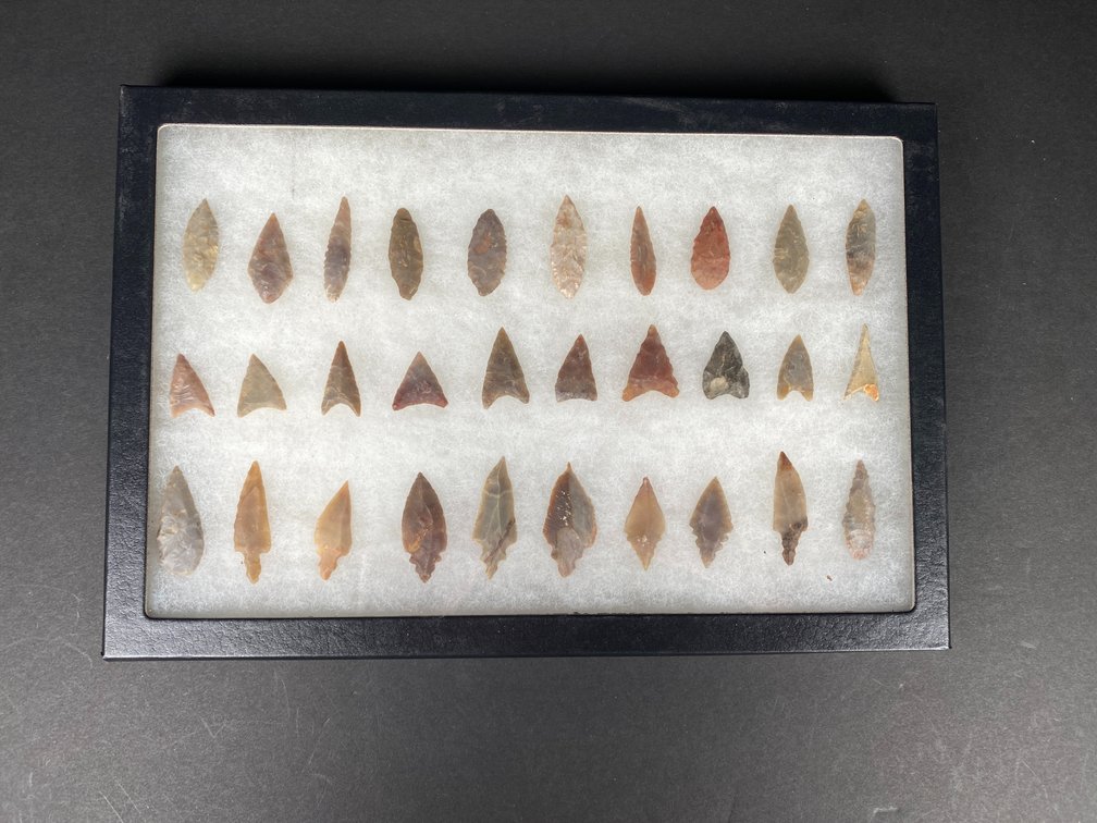 Frame of (30) Neolithic Points