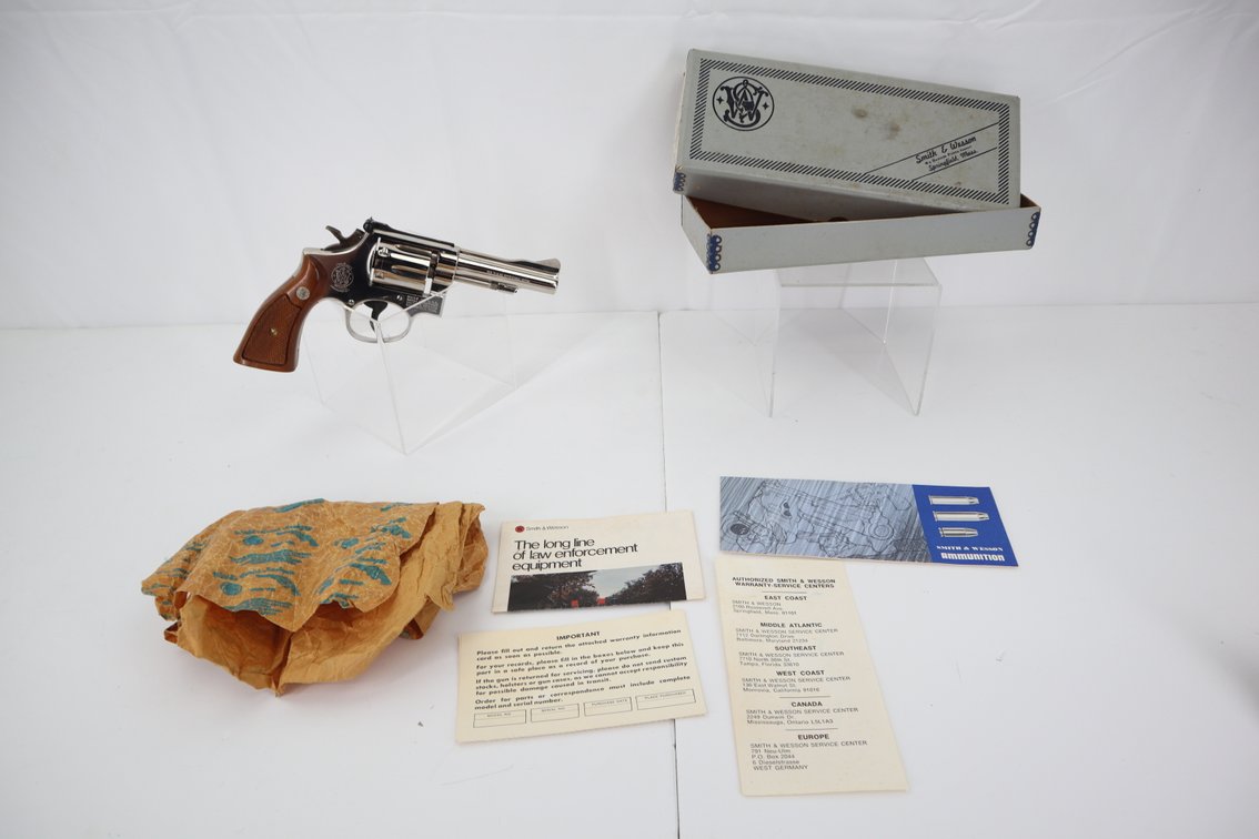Smith and Wesson 15-3 Nickel K-38 Combat Masterpiece Double Action Revolver