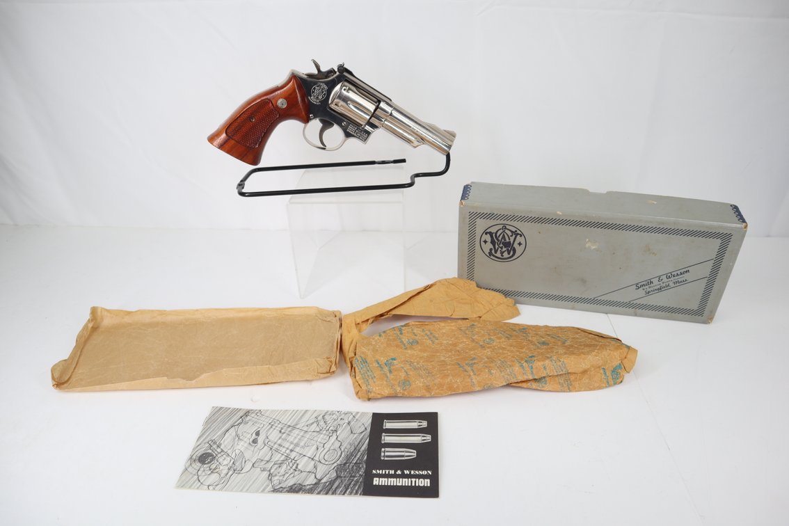Smith + Wesson Model 19-3 4" Barrel Nickel .357MAG