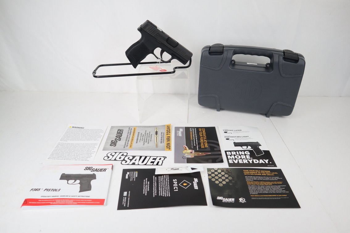 Sig Sauer P365 9mm Handgun with Green Fiber Optic Sights in Box