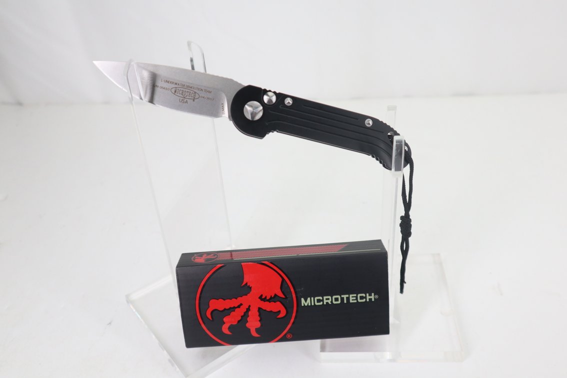 Microtech LUDT Automatic Switchblade Knife Black Stonewash 135-10