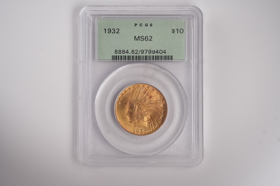 1932 $10 Indian Head Gold Eagle MS62