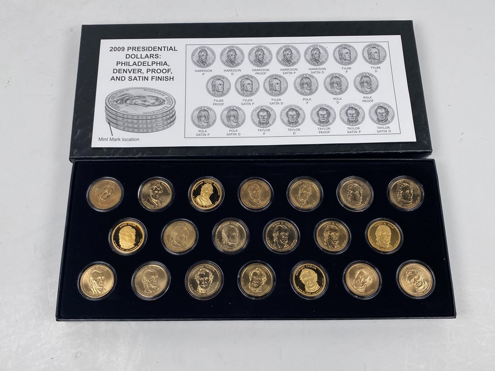 (20) 2009 Presidential Dollars. Philadelphia, Denver, Proof and Satin Fininsh