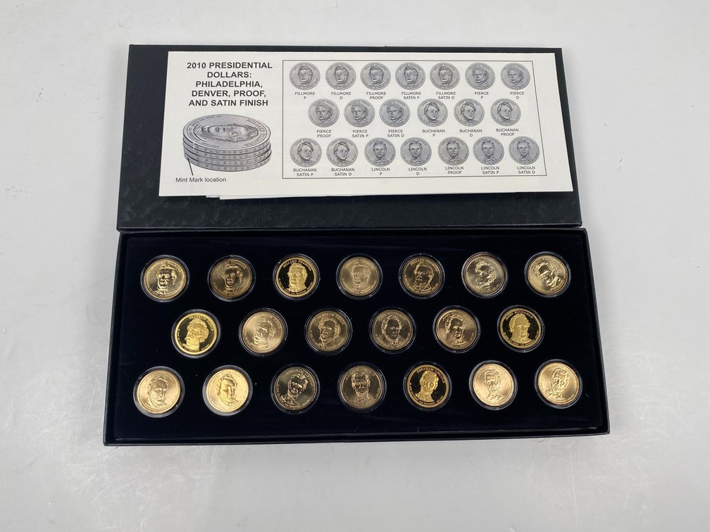 (20) 2010 Presidential Dollars. Philadelphia, Denver, Proof and Satin Fininsh