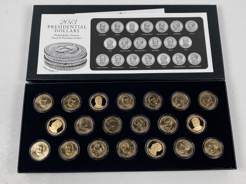 (20) 2013 Presidential Dollars. Philadelphia, Denver, Proof and Satin Fininsh