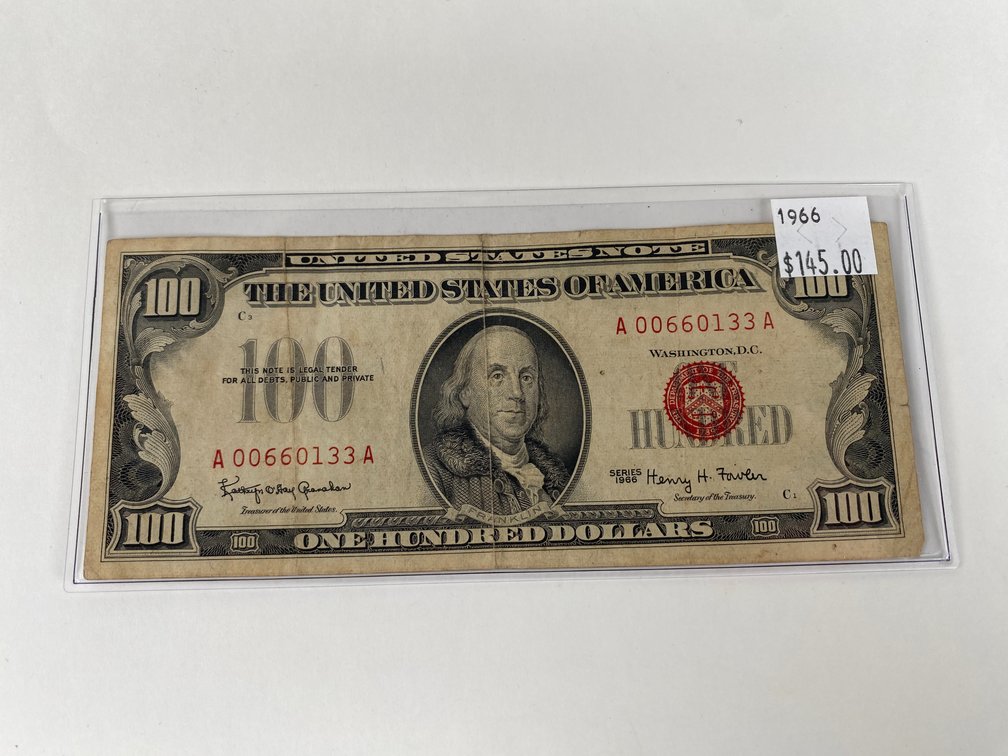 1966 $100 Red Seal Note
