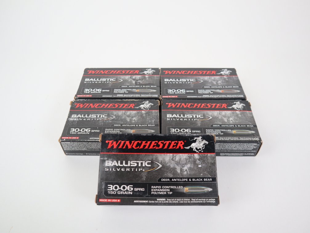 100 Rounds of 30-06 Winchester Ballistic Silver Tip Ammo