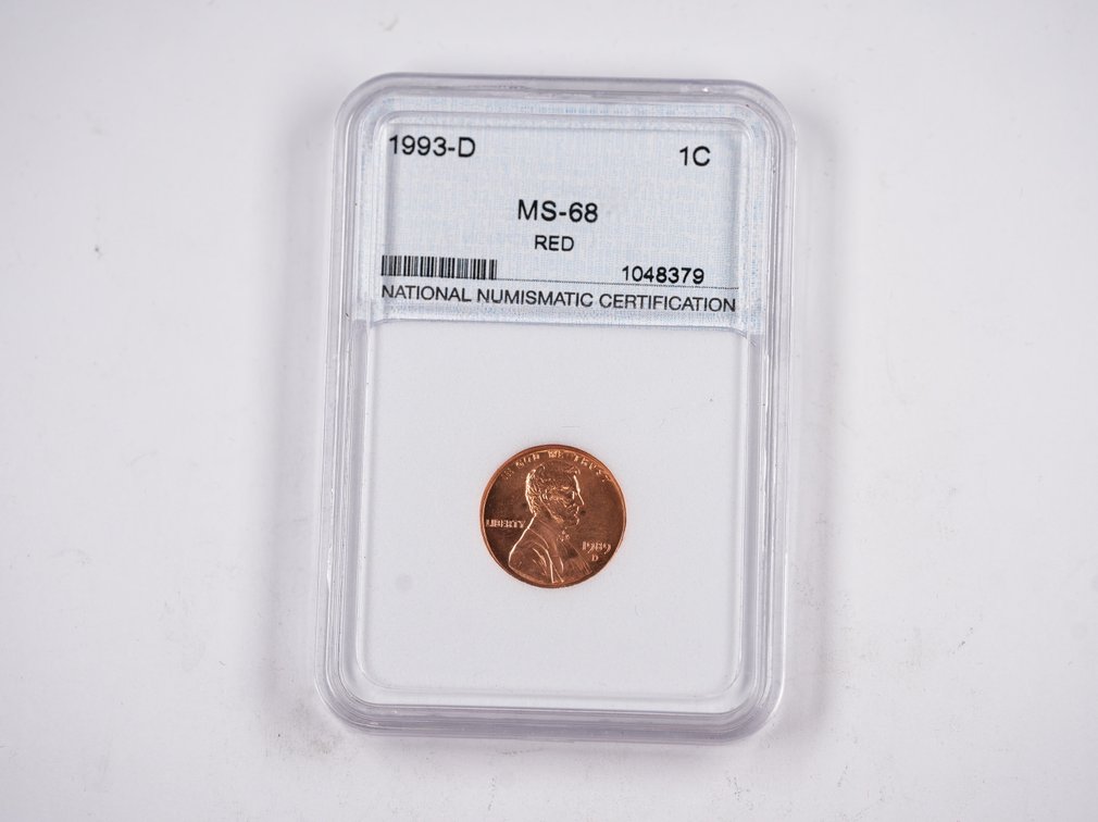 Mislabeled Slab 1989 D Lincoln Head Cent Graded MS-68 Red by NNC