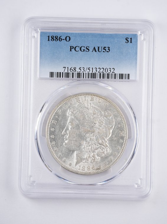 1886 O Morgan Dollar AU53