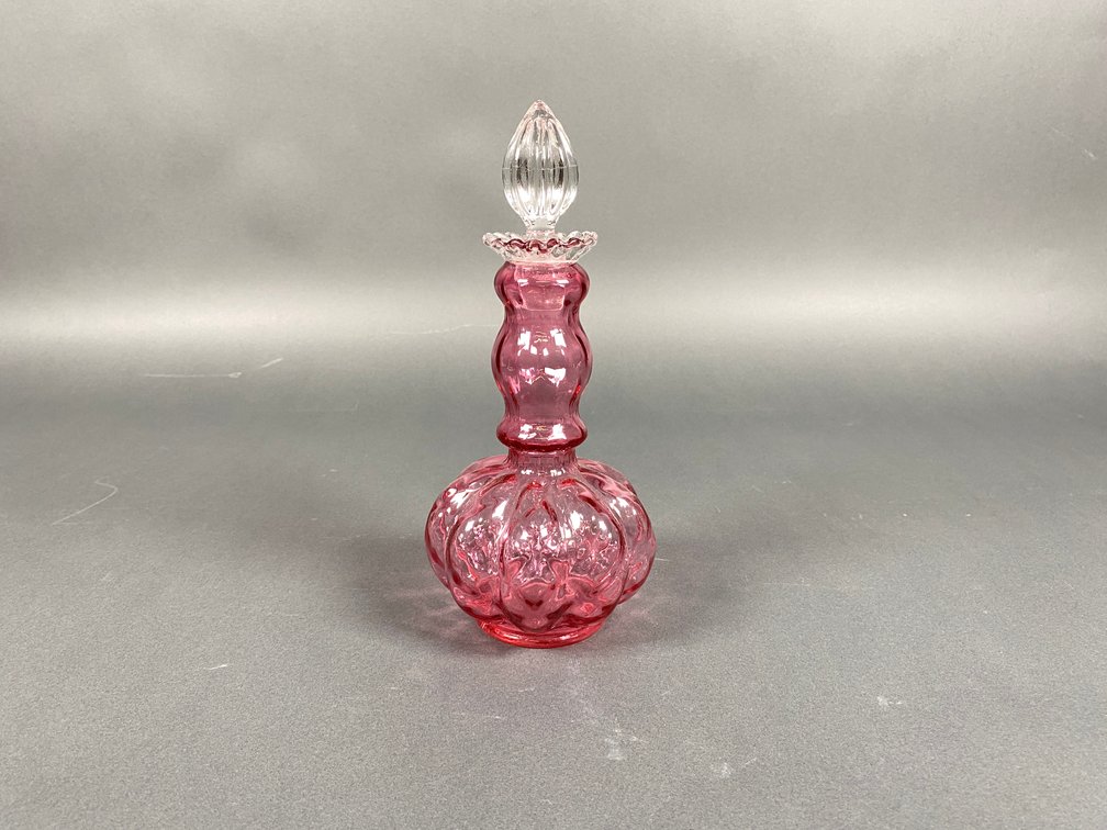 Fenton Cranberry Melon Perfume Bottle