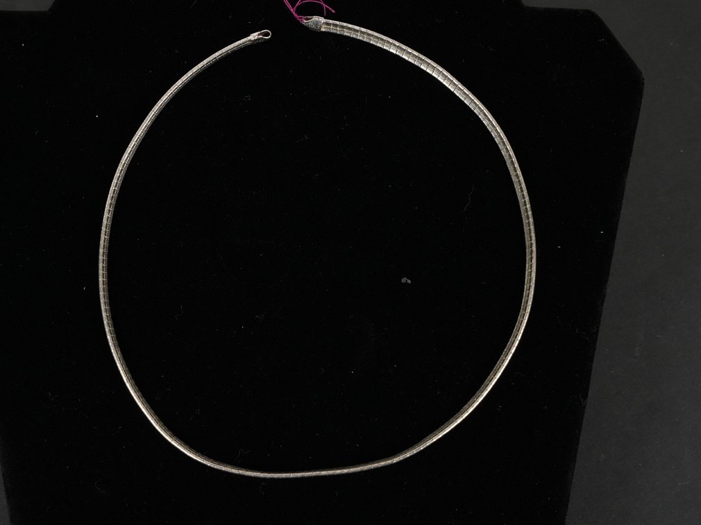 Stamped Sterling 15" Italian Omega Chain 17.5g Approximate Weight