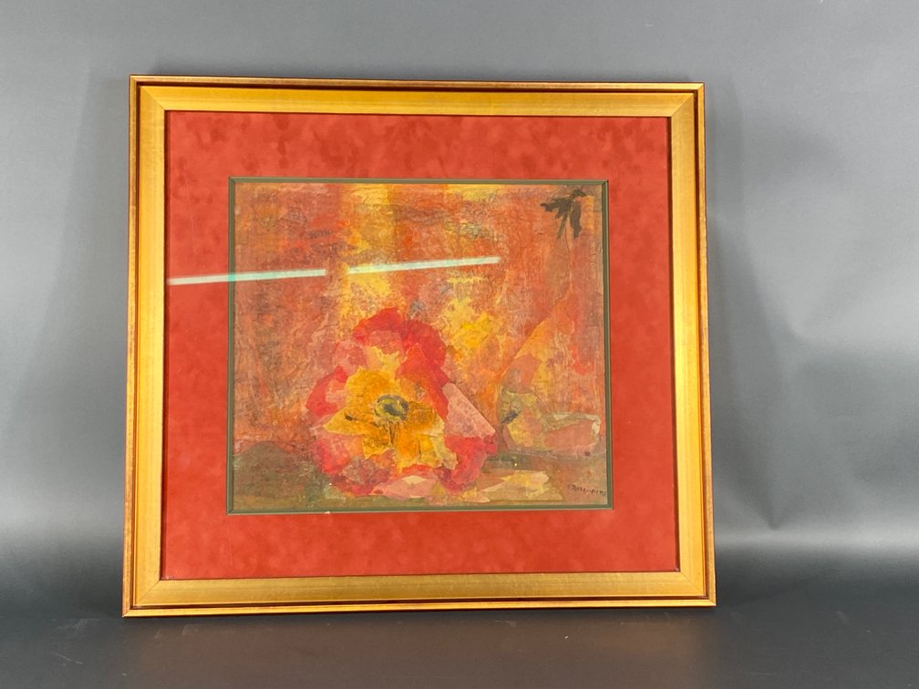 Original Framed Mixed Material Artwork Signed by Thomasville, GA Artist Ella Rosenberg