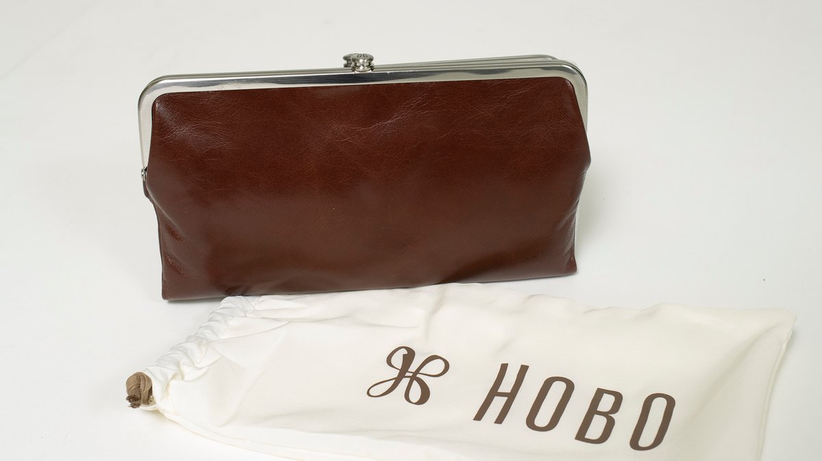 Hobo Polished Leather Clutch-Wallet