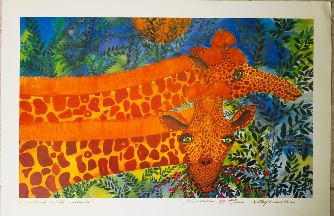 3 Whimsical African Critter Posters--signed by Jim & Betsey Fowler 