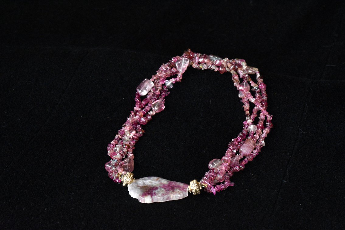 Pink Tourmaline Necklace and Centerpiece--Claire Williams/Chicago