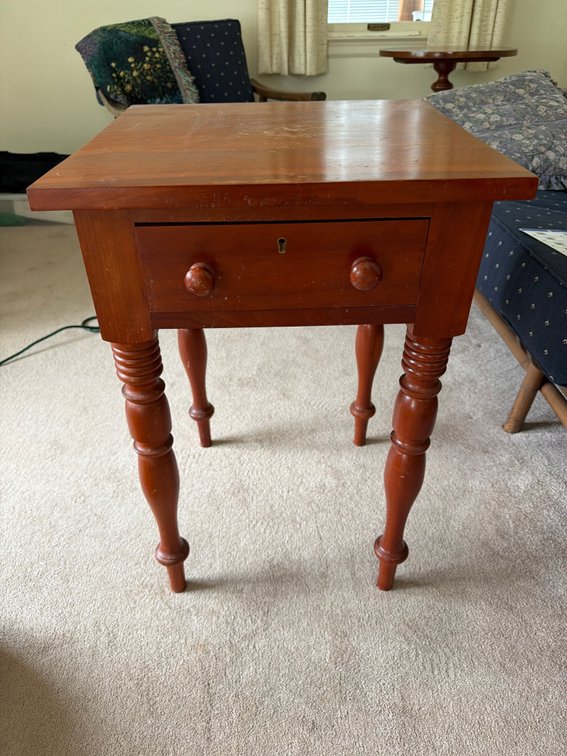 Antique cherry wood side table